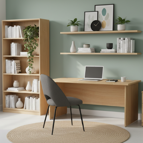 Panel End Desk Rectangular W1600xD800xH725mm Beech Ashford